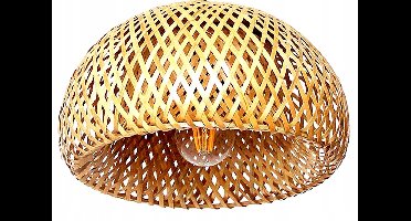 BOHO Bamboe Lampenkap 30cm - Handgeweven Natuurlijk Design