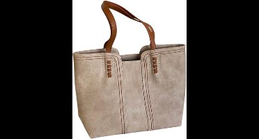 Modieuze Vintage Tote Bag Dames - Grote Capaciteit voor Commuting - Geschikt voor Herfst en Winter - Grijs
