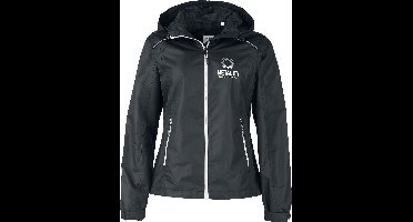 Metality Damen Rain Jacket Dames Vest met capuchon - zwart/zilverkleurig - S