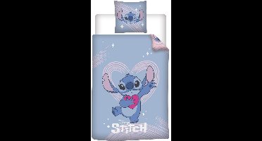 Disney Lilo & Stitch Dekbedovertrek Heart - 140 x 200 cm / 65 x 65 cm - Polykatoen