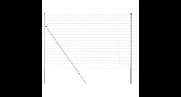 vidaXL - Hekpaal. - Zilver