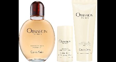 Calvin Klein Obsession Geschenkset 125ml EDT + 75ml Aftershave Balsem + 75g Deodorant Stick