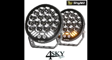 SKYLED Dorado 9X 9 inch Led verstraler met positielicht wit/amber ingebouwde led flitser 12.500 Lumen 130 watt IP69K
