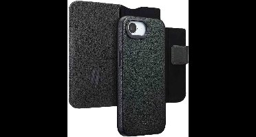 Accezz Hoesje - Geschikt voor Apple iPhone 17e / 16e - Leather Bookcase 2-in-1 geschikt voor MagSafe - Black