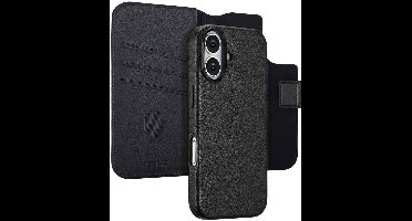 Accezz Hoesje - Geschikt voor Apple iPhone 17 - Leather Bookcase 2-in-1 geschikt voor MagSafe - Black