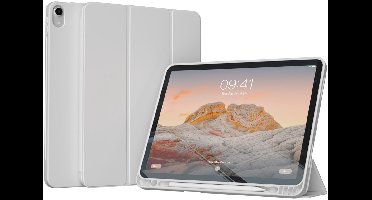 Accezz Tablet Hoes - Geschikt voor Apple iPad Air 5 (2022) / Air 4 (2020) / Air 11 inch (2026) M4 / Air 11 inch (2025) M3 / Air 11 inch (2024) M2 - Smart Silicone Bookcase - Grijs