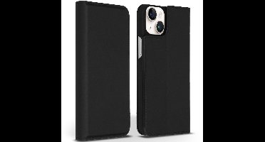 Accezz Hoesje - Geschikt voor Apple iPhone 14 Plus - Premium Leather Slim Bookcase - Zwart