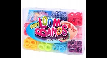 Soft Loom Bands Set – 180 Stuks met Accessoires – Kleurrijke Elastiekjes voor Armbanden & Creatief Knutselen