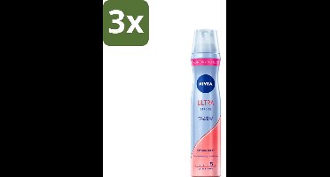 Nivea - Haarspray - Ultra Strong - 250 ml - Bulkverpakking - 3 stuks