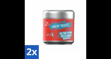 2 x Wella – Shockwaves Mess Constructor Ultra Strong – Haargel – 150 ml - Warrige Look - Natuurlijke Look - Styling Gel - Crème Gel - Flexibele Fixatie