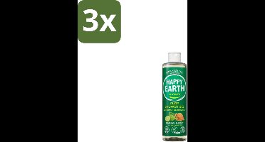 3 x Happy Earth – Douchegel – 100% Natuurlijk Bergamot Cedarwood – 300 ml - Douchegel Bergamot Cederhout - Natuurlijke Douchegel - Vegan Douchegel - Biologische Douchegel - Douchegel Zonder SLS