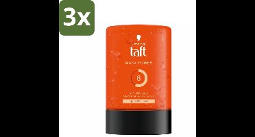 Taft - Maxx Power 8 - Styling Gel - Langdurige fixatie - 300 ml - Bulkverpakking - 3 stuks