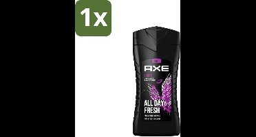 1 x AXE - 3-in-1 Douchegel - Excite - Lichaam, Gezicht & Haar - Verleidelijke Geur - 250 ml - 3-in-1 Douchegel - Douchegel Lichaam Gezicht Haar - Douchegel Excite - Douchegel Voor Mannen - Frisse Geur