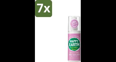 7 x Happy Earth – Deodorant Spray – 100% Natuurlijk Lavender Ylang – 100 ml - Natuurlijke Deodorant Spray - Lavendel Ylang - Geur - Huidvriendelijk - Geen Witte Vlekken