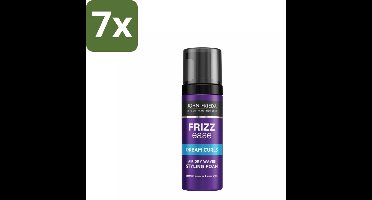 7 x John Frieda – Haarmousse – Frizz Ease Air Dry Waves Foam Styler – Natuurlijk golvend effect – 150 ml - Koffie - Koffiezetapparaat - Koffiezetapparaat
