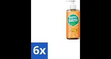 6 x Happy Earth – Handzeep – 100% Natuurlijk Rose Petitgrain – 300 ml - Natuurlijke Handzeep - Vegan Handzeep - Handzeep Met Bloemige Geur - Handzeep Met Frisse Geur - Handzeep Voor Huid
