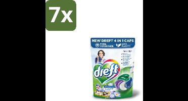 Dreft - Wasmiddelcapsules - 4-in-1 Blue Dream - Krachtige waskracht - 42 Wasbeurten - Bulkverpakking - 7 stuks