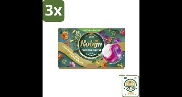 3 x Robijn – 3-in-1 Wascapsules – Paradise Secret - 15 Capsules - Grootverpakking - Koffiezetapparaat