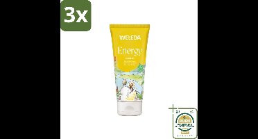 3 x WELEDA - Douchegel Aroma Shower Energy - 200 ml - Grootverpakking - Aroma Shower Energy - Energieboost - Gember - Citronella - Cederhout