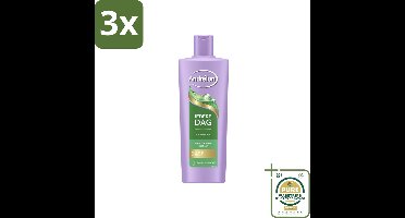 3 x Andrélon – Shampoo – Iedere Dag – 400 ml - Grootverpakking - Iedere Dag Shampoo - Dagelijks Wassen - Haar Verzorging - Zonnebloemolie Shampoo - Milde Shampoo