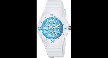 Casio LRW-200H-2CVCF - Polshorloge wit en blauw/vichy