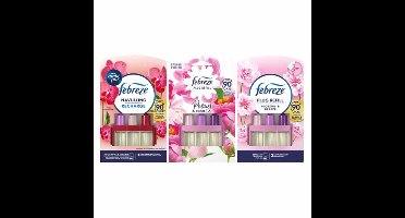 Ambi Pur / Febreze 3Volution Navullingen 3-Delig Voordeelpakket - Thai Orchidee, Peony & Cedar, Blossom & Breeze.