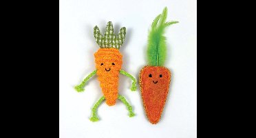 Happy pet tabby patch wortels met catnip 14 cm en 20 cm