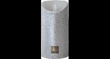 PTMD -Led kaars - Metallic zilver Xs - 5,5 x 5,5 x 12,5 cm