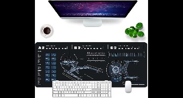 XL Gaming Muismat Zwart 80x30 cm - Grote Bureauonderlegger voor PC en Toetsenbord