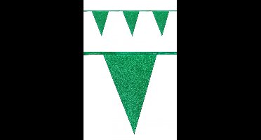 Vlaggenlijn glitter groen 6m