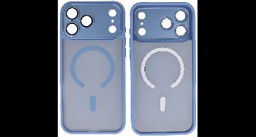 MagSafe Hoesje Geschikt voor iPhone 17 Pro - Mat-Transparent met Camera Beschermer Case - Paars
