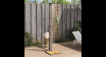 Buitendouche – Tuindouche – Vloerdouche – Zwembaddouche – Campingdouche – Duurzaam Metalen Frame – 3 Verstelbare Sproeikoppen – Ergonomische Hendel – 50x55x224 cm – Zonder Elektriciteit