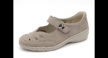 Waldläufer Dames Bandschoen - 607309-191-094 Beige - Wijdte K - Maat 6 (40)