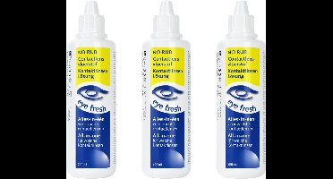 Eye Fresh No Rub - Alles-in-één Lenzenvloeistof - Geen wrijven nodig - voor Zachte contactlenzen - Geschikt voor Gevoelige Ogen - 3 x 250 ml
