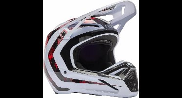 FOX V1 Kairos Wit Rood Crosshelm - Maat S - Helm