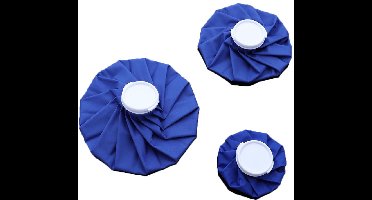 longziming -Herbruikbare Ijspakking & Warmtekompres – 3Stuk Lekvrij Koelelement met Schroefdop – Voor Koud- en Warmtetherapie bij Spierpijn, Zwellingen en Blessures(15/23/28 cm)