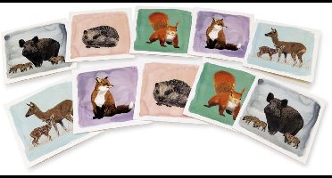 Kaartenset Bosdieren - Myrte (2 x 5 designs)