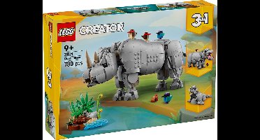 LEGO Creator Wilde dieren: machtige neushoorn met vogels - 31171