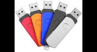 USB stick 16GB 5-pack Value USB 2.0 Flash Drives Multipack Pendrive Swivel Multi-colored 16GB USB 2.0 USB stick Data Storage - Portable pendrive Gift Thumb Drive by FEBNISCTE