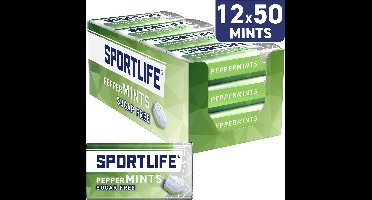 Sportlife Mints peppermints - frisse suikervrije mints - 12x35g
