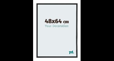 Your Decoration - Fotolijst 48x64 cm - Aluminium - Zwart Mat - New York