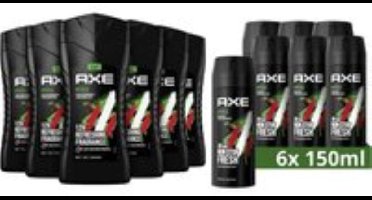 Axe Africa - Combi Deal - 6 Douchegel & 6 Deodorant Spray