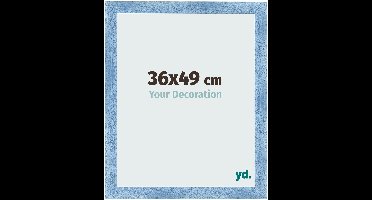 Your Decoration - Fotolijst 36x49 cm - MDF - Helder Blauw Geveegd - Pisa