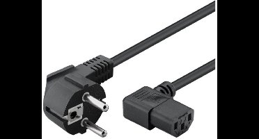 MicroConnect Stroomkabel CEE 7/7 Hoek - C15 3m Zwart