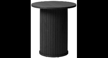 Bijzettafel Nola rond eiken 50 cm - Zwart
