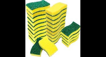 24-Pack Schuursponsjes - Keukenspons Dubbelzijdig - Krasvrij Schrobben voor Afwas en Badkamer