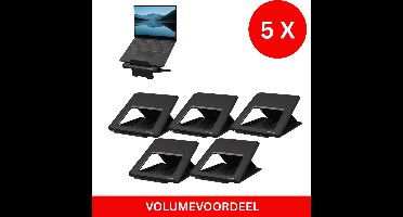 Fellowes Breyta Laptopstandaard – Zwart | Ergonomisch | Verstelbaar | Duurzaam design | 5 stuks volumevoordeel