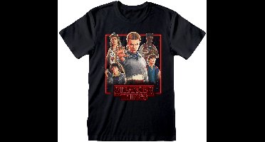 Stranger Things shirt - Characters in Glowing Box M