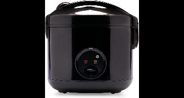 RVV® Rijstkoker - Stoompan - Koker - met Keramische Coating - met Warmhoudfunctie -Zwart ‎25cm x 25cm x 25cm