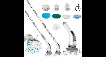 RVV® Electrische Dweil - Badkamerschrobber - Schrobzuigmachine - Plastic - zwart - 45cm x 17cm x8cm